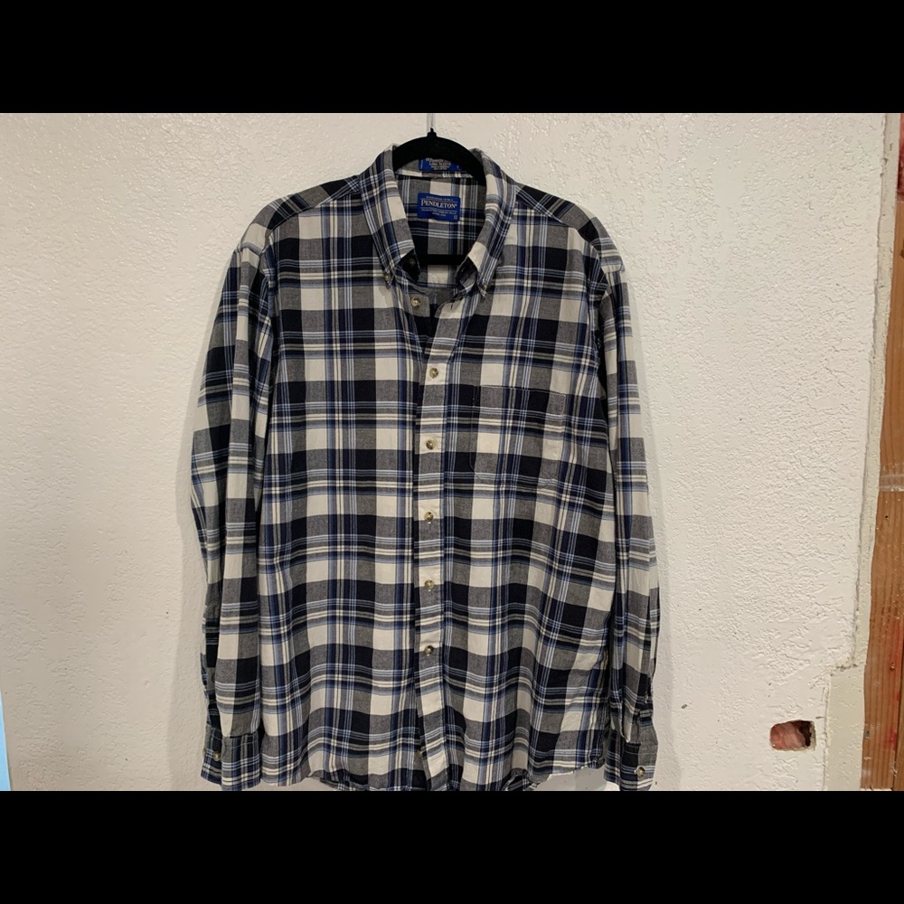 Pendleton Oceanside Plaid Cotton Shirt L